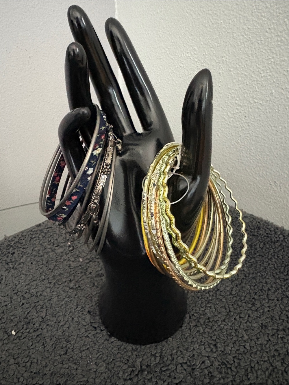 Mixed Gold and Silver Bangle Bracelet Set  22 - Women Jewelry
